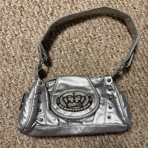 Silver should bag with gems and studs